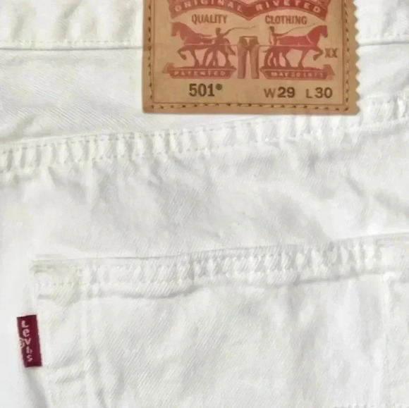 Levi's 501 Button Fly White Size 29×30 EUC - Picture 11 of 12